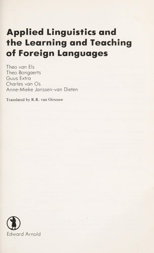 Applied linguistics and the learning and teaching of foreign languages