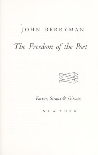 The freedom of the poet