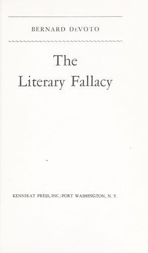 The literary fallacy
