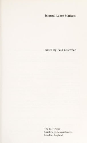 Internal labor markets