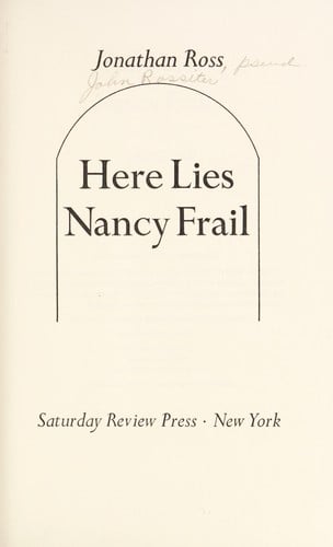 Here lies Nancy Frail