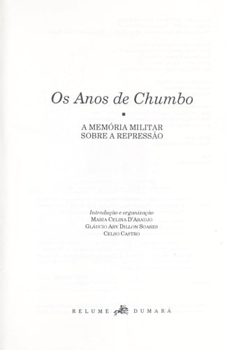 Os anos de chumbo