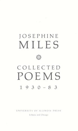 Collected poems 1930-83