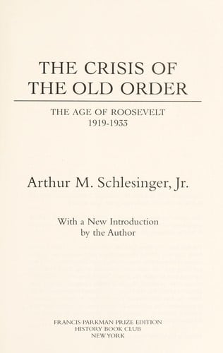 The crisis of the old order