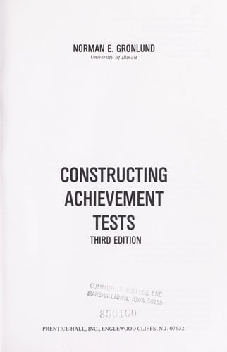 Constructing achievement tests