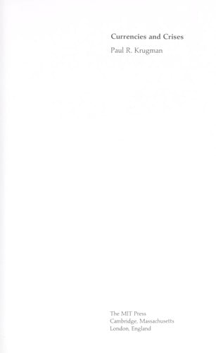 Currencies and crises