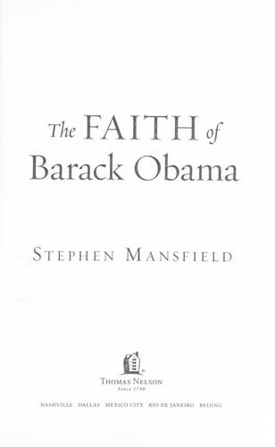 The faith of Barack Obama