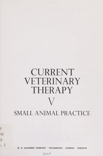 Current veterinary therapy