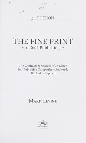 The fine print of self-publishing