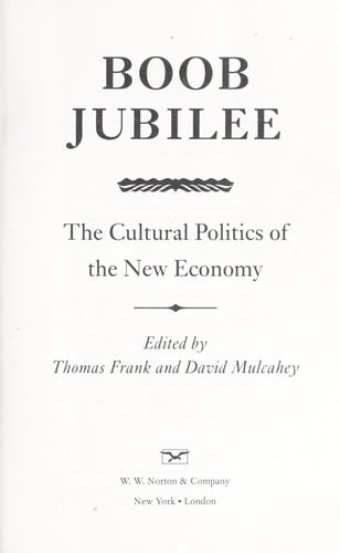 Boob Jubilee: The Mad Cultural Politics of the New Economy