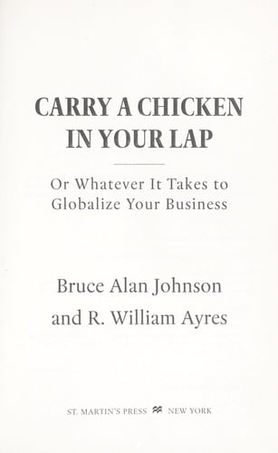 Carry a chicken in your lap