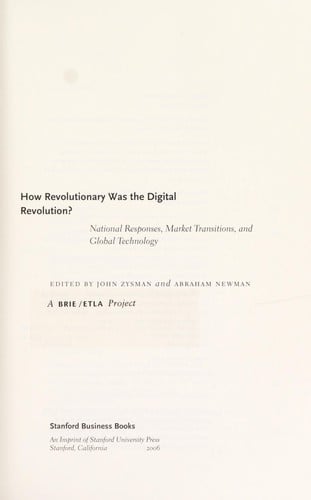 How revolutionary was the digital revolution?