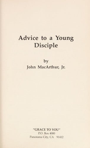 Advice to a young disciple