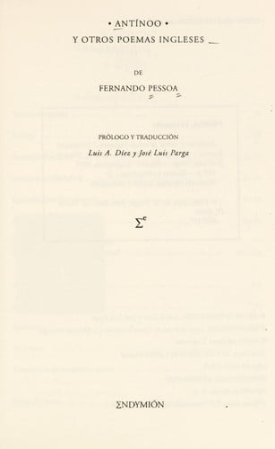 Antínoo y otros poemas ingleses