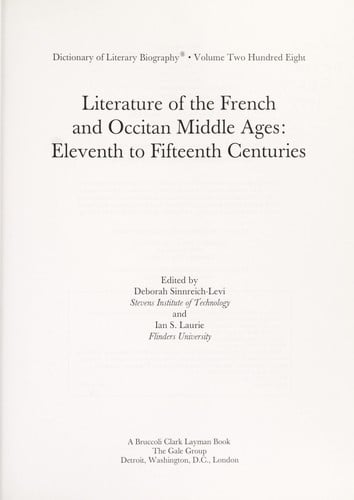 Literature of the French and Occitan Middle Ages