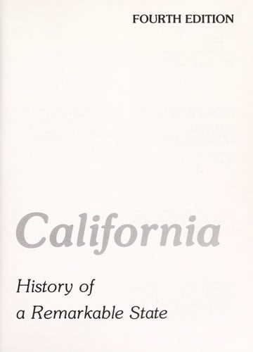 California, history of a remarkable state