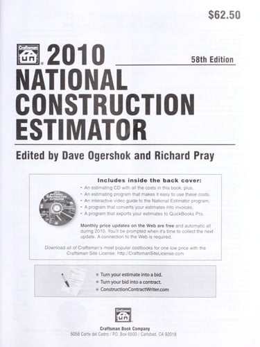 2010 national construction estimator