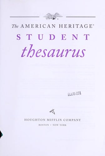 The American Heritage essential student thesaurus