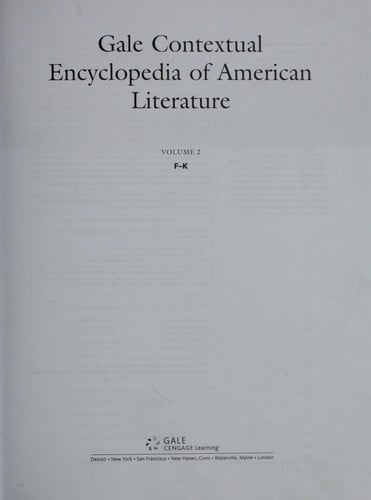 Gale contextual encyclopedia of American literature