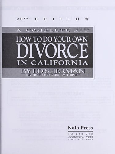 How to do your own divorce in California