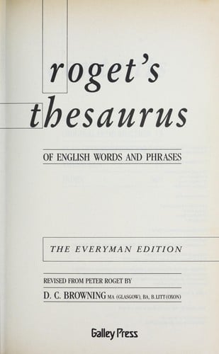 Roget's thesaurus