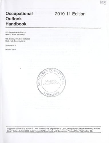 Occupational outlook handbook