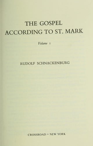 The Gospel according to St. Mark