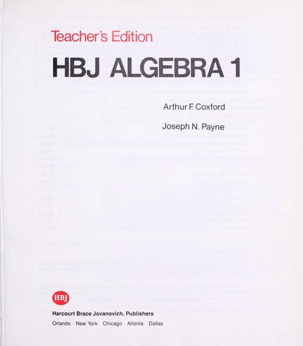HBJ algebra 1