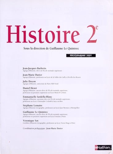Histoire 2e [seconde]