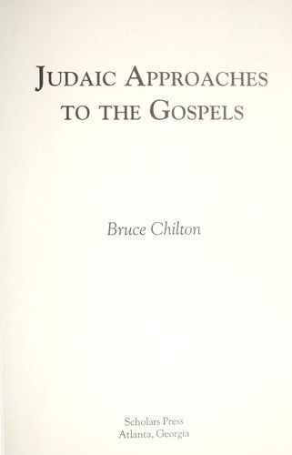 Judaic approaches to the Gospels