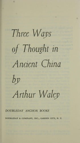 Three ways of thought in ancient China