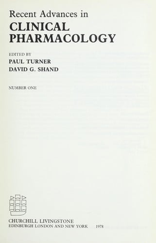 Recent advances in clinical pharmacology