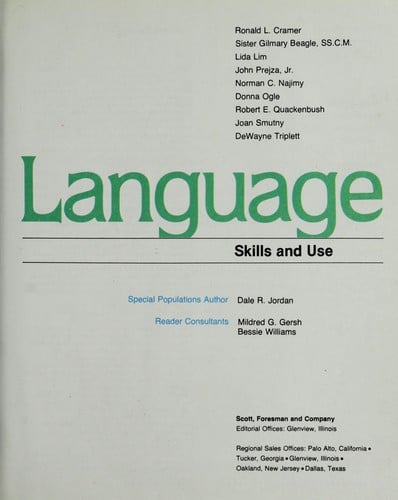Language, skills and use, [grade 6]