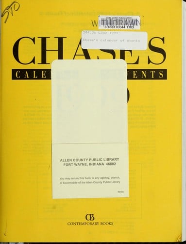 Chase's calendar of events, 1999
