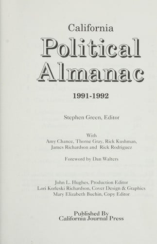 California political almanac, 1991-1992