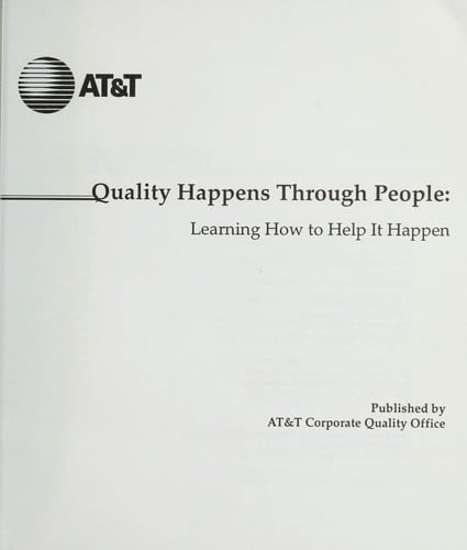 Quality happens through people
