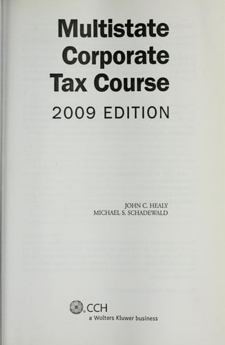Multistate corporate tax course