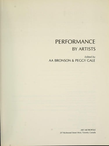 Performance by artists