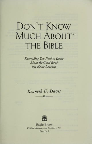 Don't Know Much About the Bible