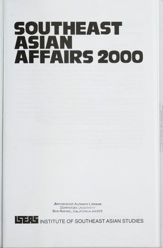 Southeast Asian Affairs 2000