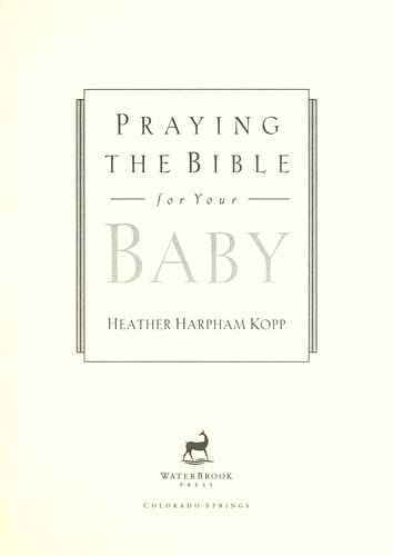 Praying the Bible for your baby