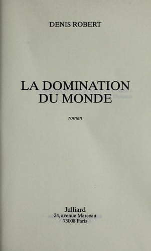 La domination du monde
