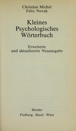 Kleines psychologisches Wo rterbuch