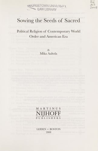 Sowing the seeds of sacred