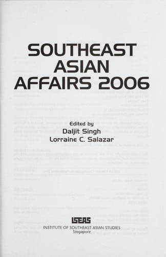 Southeast Asian Affairs 2006