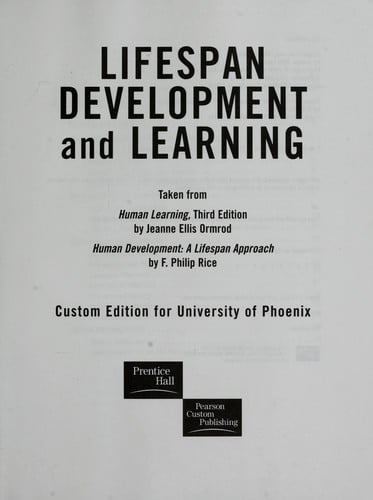 Lifespan development and learning