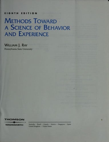 Methods toward a science of behavior and experience