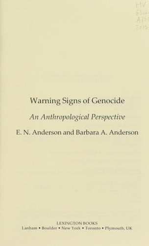 Warning signs of genocide