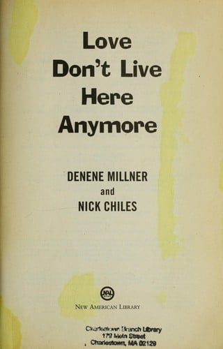 Love don't live here anymore