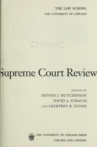 The Supreme Court Review, 2008